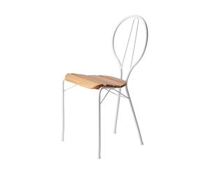 Gärsnäs Silla Pia Soporte de acero lacado blanco - roble aceitado
