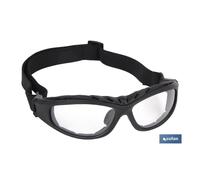 Cofan Gafas de seguridad acolchadas | Protección 4 en 1 | Lentes con recubrimiento duro