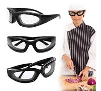 Gafas de cebolla, gafas de cebolla, gafas de corte de cebolla para mujer, paquete de 3 (negro)