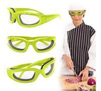 Gafas de cebolla, gafas de cebolla, gafas de corte de cebolla para mujer, paquete de 3 (verde)