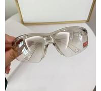 Gafas de seguridad antiarañazos con lente de policarbonato resistente a los | Lente con revestimiento duro, para policarbonato resistente a los impactos, visión clara, protector de viento de arena