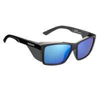 Gafas de seguridad Bollé STKS 420 con marco negro brillante y lente polarizada flash, diseñadas para apoyar la protección ocular, durabilidad y comodidad para el trabajo en el sitio y el uso