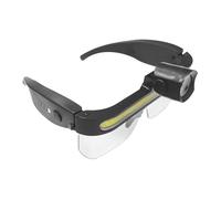 Gafas de seguridad con luces, gafas antivaho de 2 modos para visibilidad manos libres, ajuste cómodo con iluminación LED, gafas para construcción y reparación de automóviles, lente