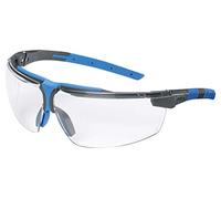 Gafas de seguridad Uvex i-3 - Antivaho - Resistente a rayones y químicos - Gafas de trabajo - Azul / Negro - Transparente