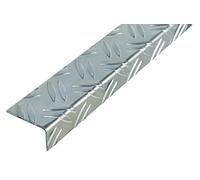 GAH Alberts 468941 ángulo perfil, chapa estriada de relieve, aluminio, Blank, L: 2000 mm, B: 53,6 mm, H: 29,5 mm, grosor: 1,5 mm