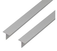 GAH-Alberts 496944 464899 Perfil en T de aluminio, 1000 x 35 x 35 mm, natural, juego de 2