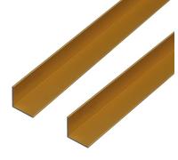 GAH-Alberts 498153 473594 - Perfil angular de aluminio, 1000 x 30 x 30 mm, anodizado dorado, juego de 2