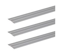 GAH-Alberts 498917 484491 - Perfil de transición autoadhesivo, con dos ranuras, aluminio anodizado, 900 x 38 mm, 3 unidades