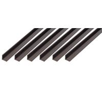GAH-Alberts 499037 485078 - Perfil angular de plástico (1000 x 30 x 30 mm, 6 unidades), color negro