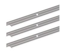 GAH-Alberts 499686 490300 - Perfil protector para borde de escalera, perforado, aluminio anodizado, 1000 x 24,5 x 20 mm, juego de 3