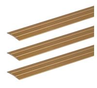 GAH-Alberts 499730 491499 - Perfil de transición autoadhesivo, aluminio, 900 x 38 mm, anodizado en oro, juego de 3