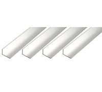 GAH-Alberts 499846 499822 Perfil angular de aluminio, natural, 1000 x 30 x 15 mm, juego de 4