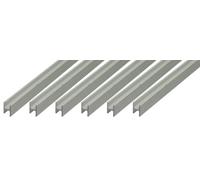 GAH-Alberts Perfil en H 498405 473914, de aluminio anodizado plateado, 1000 x 9,1 x 12 mm, 6 unidades