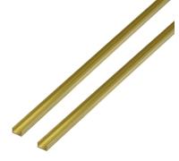 GAH-Alberts Perfil en U 497675 471613, latón, 1000 x 6 x 6 mm, 2 unidades
