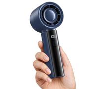 gaiatop Potente ventilador de mano recargable, refrigeración turbo de 100 niveles de alta velocidad, batería de 4000 mAh, ventilador de mano pequeño, esencial para viajes al aire libre, regalos para