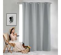 GAIFNAG Cortinas Opacas 1 Piezas 80 x 250 cm Frio y Calor Opacas 100%, Termicas Aislantes Frio y Calor Cortinas Dormitorio Visillos para Ventanas Salon/Cocina, Gris