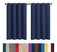 GAIFNAG Cortinas Opacas Cortinas Termicas 180 x 260 cm Frio y Calor Opacas 100%, Termicas Aislantes Frio y Calor Ventana Visillos Salon, Cortina Acustico para Decoración de Bodas, Azul Oscuro