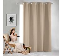 GAIFNAG Cortinas Salon Modernas 250 x 270 cm Frio y Calor Opacas 100%, Termicas Aislantes Frio y Calor Cortinas y Visillos Blancos para Fiesta, Telón de Fondo, Caqui