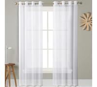 GAIFNAG Cortinas Salon Modernas Cortinas Cortas 100 x 190 cm Aislantes Frío Calor Luz Cortinas Largas con Ojales Blackout Curtains con Ojales para Fiesta, Telón de Fondo, Blanco