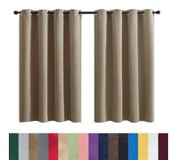 GAIFNAG Cortinas Salon Modernas Cortinas Cortas 50 x 140 cm Anti Luz Cortina Termica Aislantes Frio y Calor para Salon Cortinas Ventana Cocina para Fiesta, Telón de Fondo, Amarillo Arena