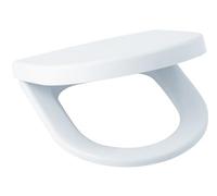 Gala Blue - Asiento Fijo para Inodoro en Blanco Brillo, Incluye Kit de Fijación y Bisagras de Acero Inoxidable, Color Blanco, Medidas 36 x 4 x 46 cm - Modelo G5148501