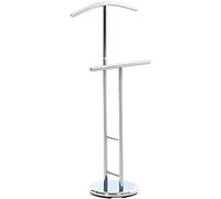 Galán de Noche Raymon de Metal I Galán de Noche para Él & para Ella I Perchero de Pie con 2 Perchas I Colgador de Ropa I Color:, Color:Plata
