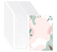 Galenecx 50 Piezas Fundas A5 Transparentes Perforadas, Bolsillos de Plástico Extra Fuertes 160 µ, Polipropileno para Documentos, Fotos y Archivos, Multitaladro para Archivadores