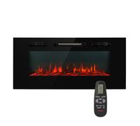 Galeras 1800W 102cm Chimenea Eléctrica de Pared Negro