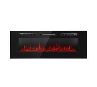 Galeras 1800W 127cm Chimenea Eléctrica de Pared Negro