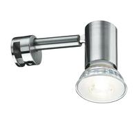 Galeria Aplique LED para espejo Simplo (5,3 W, L x An x Al: 10 x 3 x 6 cm, Plata, Blanco cálido)