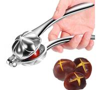 Galleta De Nueces, Inoxidable Ergonómico Y Compacto Corta Castañas Asador De Castañas Clip De Castaña Cortador De Castañas Quebra Nozes Pelador De Castañas Para Castañas Y Nueces