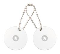 GALPADA 2 Piezas Espejo de Supervivencia de Acrílico Cadena | Señalización Rápida Sos, Lanyard Incluido, Fácil de Guardar, para Camping, Montaña y Navegación