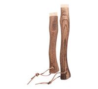 GALPADA 2 Piezas Mango de Madera Curvo Corto de Reemplazo con Diseño Ergonómico y Orificio para Colgar, Mango de Herramientas Resistente y Fácil de Transportar