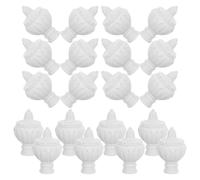 GALPADA 20 Piezas Tapa de Extremo para Barras de Cortina, Tapas de Extremo de Varilla, 26-28mm, Acrílico, Blanco, Ajuste Seguro, Protección Fiable, Estilo Vintage, para Familias Mascotas,