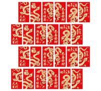 GALPADA 24 Sobres Rojos de Papel para Año Chino 2025 Diseño Tradicional de Serpiente y Estampado Dorado para Celebraciones Festivas