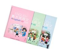 GALPADA 3 Piezas Cuaderno de Práctica de Escritura en Inglés para Estudiantes y Adultos Papel Actividades Divertidas para Mejorar la Caligrafía Escuela