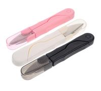 GALPADA 3 Tijeras para Cortar Hilo en Forma de U, Tijeras Compactas y Resistentes de Acero Inoxidable y Abs, Herramienta Doméstica para Punto de Cruz y Costura Color Color Aleatorio