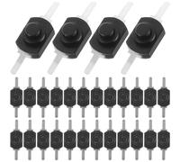 GALPADA 60 Unidades Interruptor Mini Autoblocante de Pulsador para Linterna | Pieza de Reemplazo para Control On Off, Diseño ABS y Metal, Doble Contacto, Resorte Rápido, Color Negro