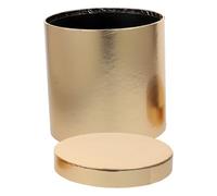GALPADA Caja Redonda para Flores Pequeña de Cartón Dorado Elegante y Resistente, Adecuado para Obsequio y Decoración en Interiores U Oficina