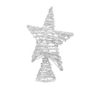 GALPADA Copa de Árbol de Estrella de Metal Plata para Navidad