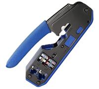 GALPADA Crimpadora para Cables Eléctricos Rj45 8p/6p Corte sin Rebabas para Conectores Cat6a Cat6 Cat5e Abs y Acero Adecuado para Electricistas Profesionales