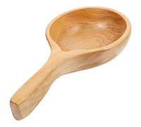 GALPADA Cucharón de Madera Ergonómico para Cocina y Sauna, Pala de Agua Multiusos de Madera Maciza Diseño Único y Ahorro Hogar