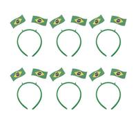 GALPADA Diadema Aro Pelo para Fiesta Futbol Decor, Pack de 6 Piezas Banderas Nacionales en Fieltro y Pp, Accesorios para Fotos de Fin de Año y Fiestas Deportivas