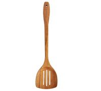 GALPADA Espátula Ranurada de Madera Marrón para Cocina Fácil de Limpiar y Pulida Finamente, Adecuada para Uso en Casa y Restaurante