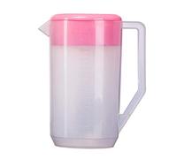 GALPADA Jarra al en Plástico de 4000ml de Resistente Rosa Medidora Frío Calor con Tapa y Adecuado para Leche y Té Helado Piscinas y Fiestas Reutilizable