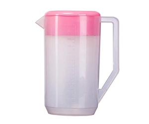 GALPADA Jarra al en Plástico de 4000ml de Resistente Rosa Medidora Frío Calor con Tapa y Adecuado para Leche y Té Helado Piscinas y Fiestas Reutilizable