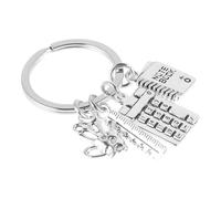 GALPADA Llavero Mosquetón de Aleación de Zinc Mini Calculadora 3d y Regla, Funcionalidad Versátil y Duradera, Adecuado para Regalos Día del Maestro y Inicio de Curso