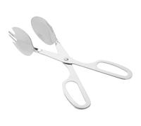 GALPADA Pinzas en Color Plata para Ensalada de Acero Inoxidable Mango Estilo Tijera Utensilios para Servir Carnes en Rodajas y Mariscos, Ideales para Cocina