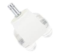 GALPADA Ruedas de silla de oficina de 2 pulgadas, rueda giratoria de repuesto con doble rueda transparente de PU y resorte, silenciosa y resistente para muebles