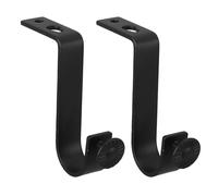 GALPADA Soporte Central Barra Cortina, Soportes de Barra de Cortina de Techo, 19mm, Hierro, Negro, Instalación Rápida, Reutilizable, para Decoración Interior y Exterior